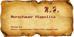 Morschauer Hippolita névjegykártya